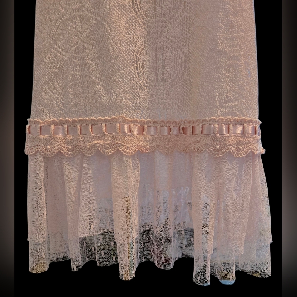 NWT RARE Risøe Be Beautiful Pink Crochet Shift Dress - Picture 8 of 16